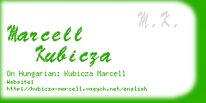 marcell kubicza business card